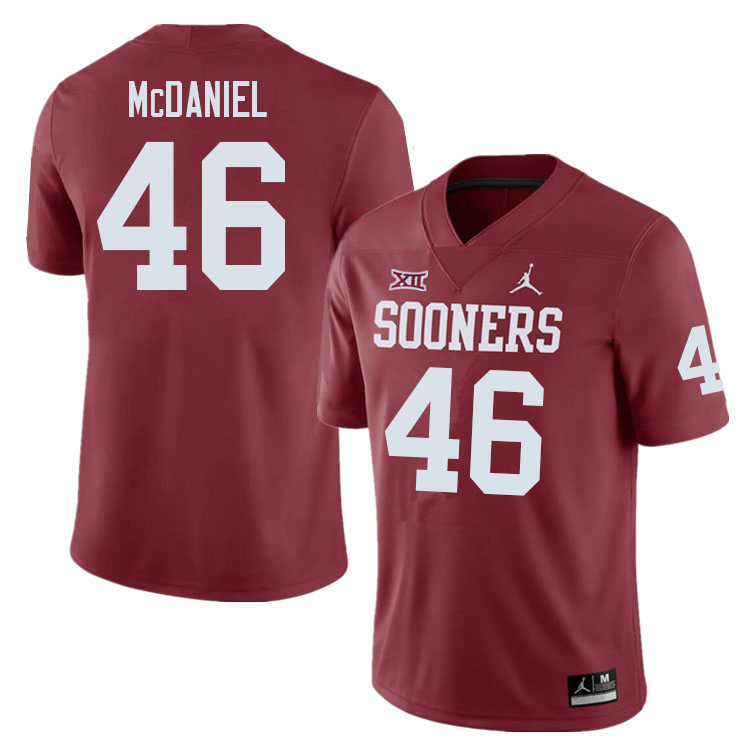 Men #46 Gabriel McDaniel Oklahoma Sooners College Football Jerseys Sale-Crimson